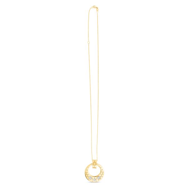 14K Gold Honeycomb .1ct Diamond Necklace Lewis Jewelers, Inc. Ansonia, CT