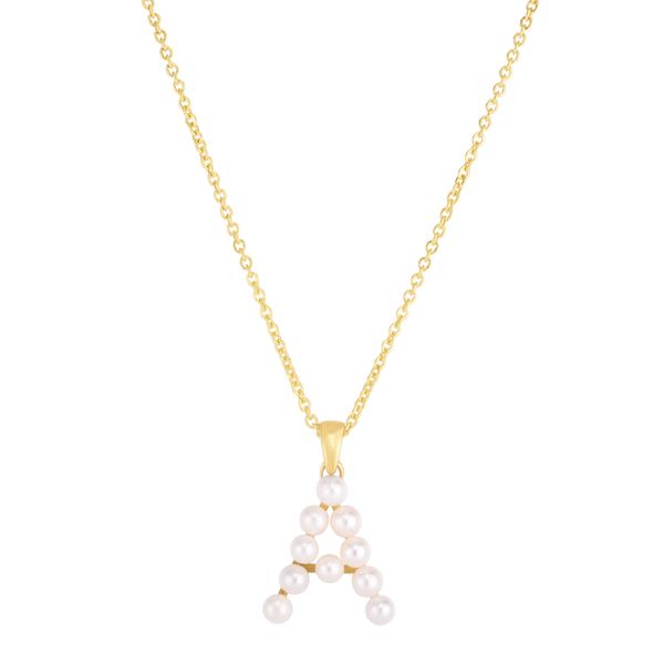 14K Pearl A Initial Necklace Comstock Jewelers Edmonds, WA