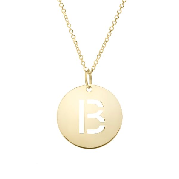 Ss/Gold Plated Sterling Silver Gold-Plated Letter B Initial Necklace Made  In United States -Jewelry By Sweet Pea - Walmart.com