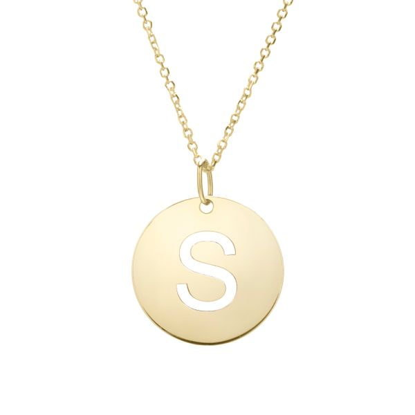 Personalised Initial Discs Necklace in Gold Vermeil – The Lovely Edit