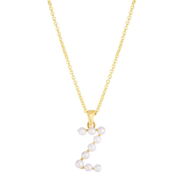 14K Pearl Z Initial Necklace Barron's Fine Jewelry Snellville, GA