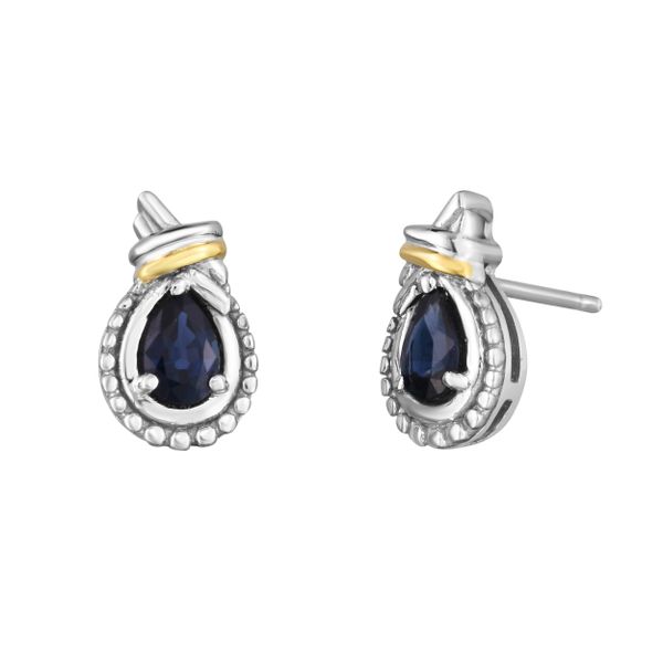 Silver & 18K Popcorn Love Knot Birthstone Earrings The Hills Jewelry LLC Worthington, OH