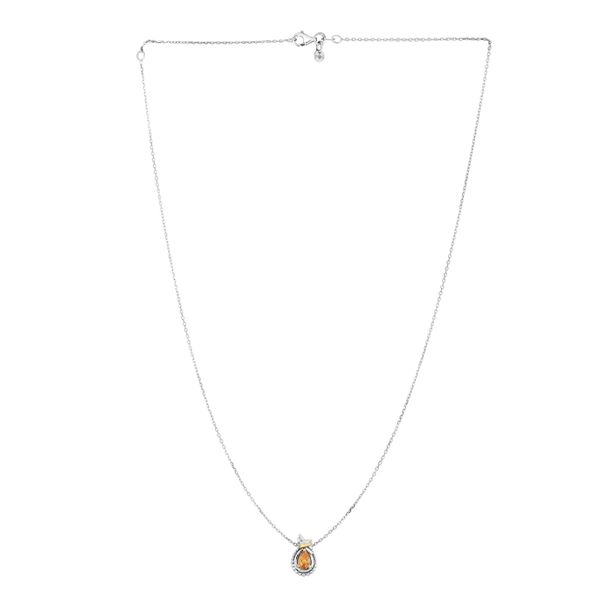 Silver & 18K Popcorn Love Knot Birthstone Necklace John E. Koller Jewelry Designs Owasso, OK