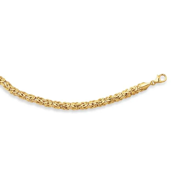 14k Yellow Gold Byzantine Link Chain 6 mm