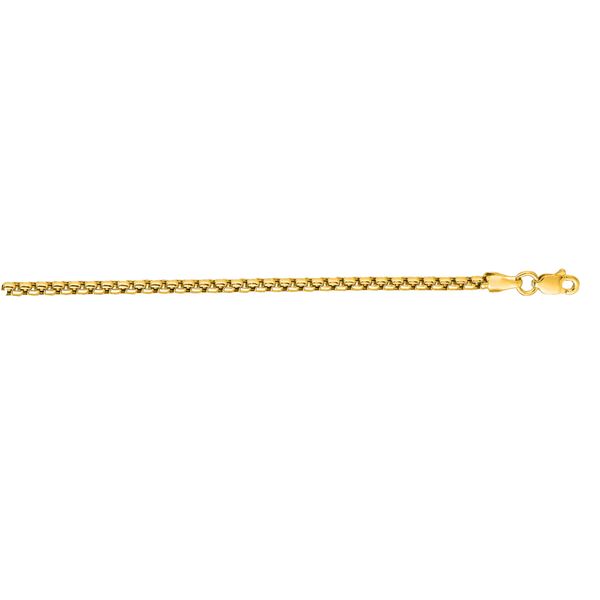 14K Gold 3.6mm Solid Round Box Chain  J. West Jewelers Round Rock, TX