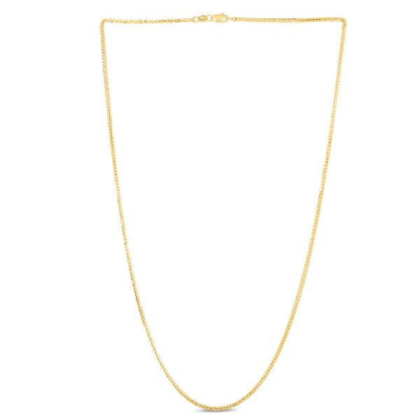 The World Jewelry Center 14K Real Yellow or White or Rose/Pink Gold Wheat Chain