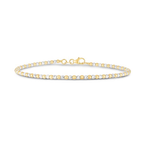 14K Two-tone Pallina Bead Bracelet Karen's Jewelers Oak Ridge, TN