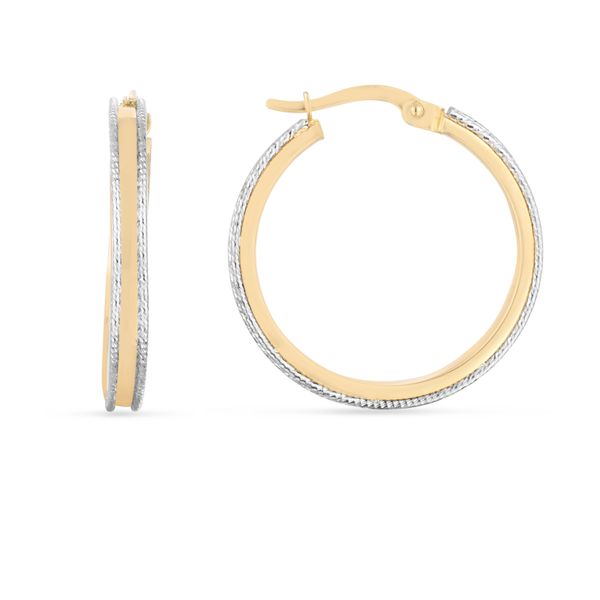 14K Two-tone Round Hoop James Douglas Jewelers LLC Monroeville, PA