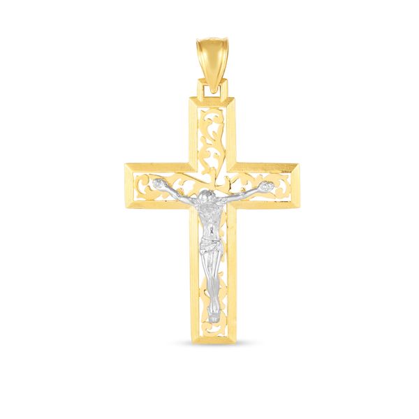 14K Two-tone Cross Pendant Scirto's Jewelry Lockport, NY