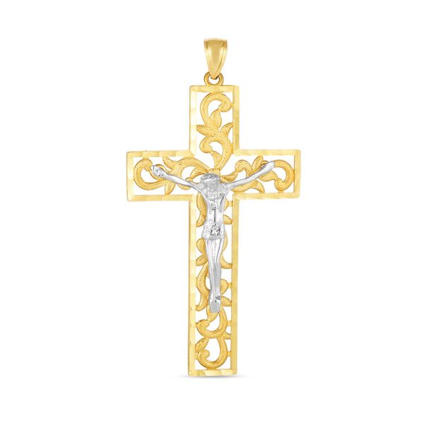 14K Two-tone Cross Pendant Nyman Jewelers Inc. Escanaba, MI