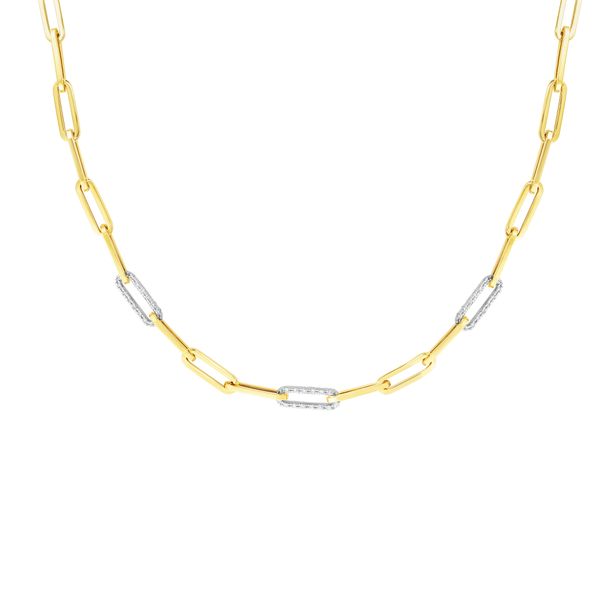 14K .96ct Diamond Paperclip Necklace James Douglas Jewelers LLC Monroeville, PA