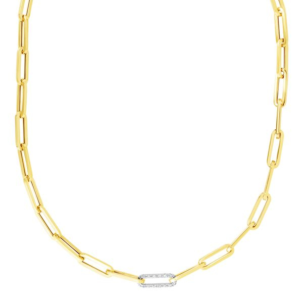 14K .32ct Diamond Paperclip Necklace TRC13775-17 | Spath Jewelers | Bartow,  FL