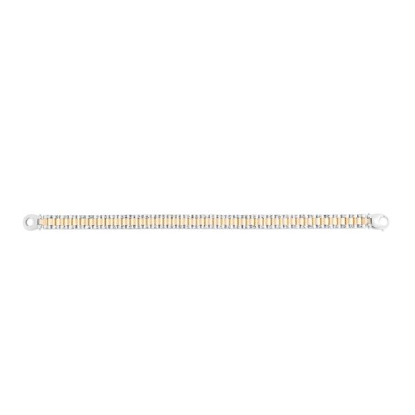 14K Two-tone Railroad Bracelet Carroll / Ochs Jewelers Monroe, MI