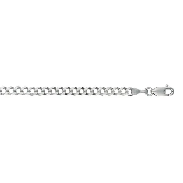 10K Yellow Gold Comfort Curb Chain Necklace, 3.6mm, 20