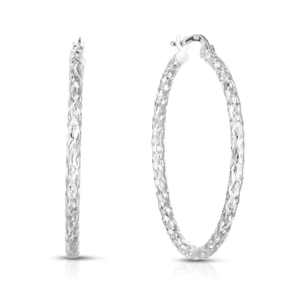 14K White Gold Diamond Earrings