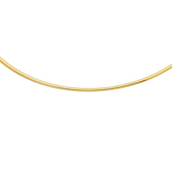 Two Tone Reversible Omega Chain Necklace In 14k Yellow Gold And Sterli –  JewelryAffairs