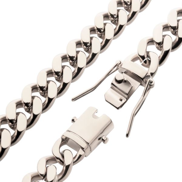 8mm Steel Miami Cuban Chain Bracelet Image 3 Spath Jewelers Bartow, FL