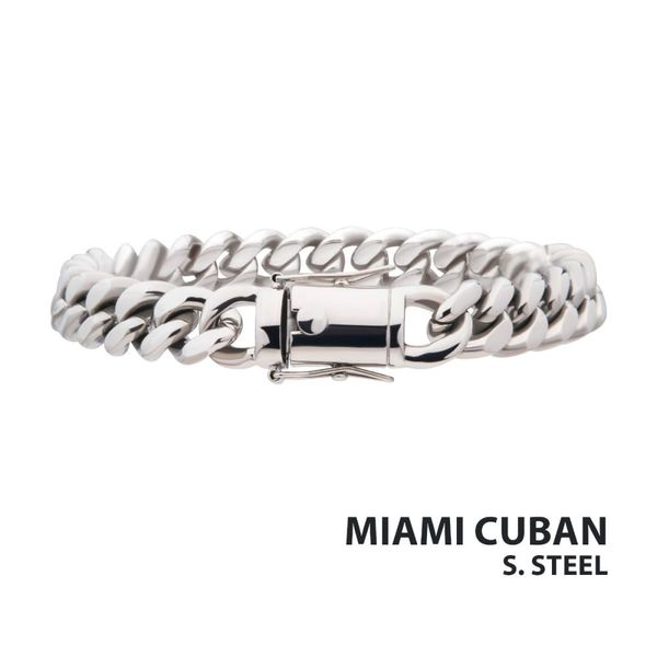 8mm Steel Miami Cuban Chain Bracelet Banks Jewelers Burnsville, NC