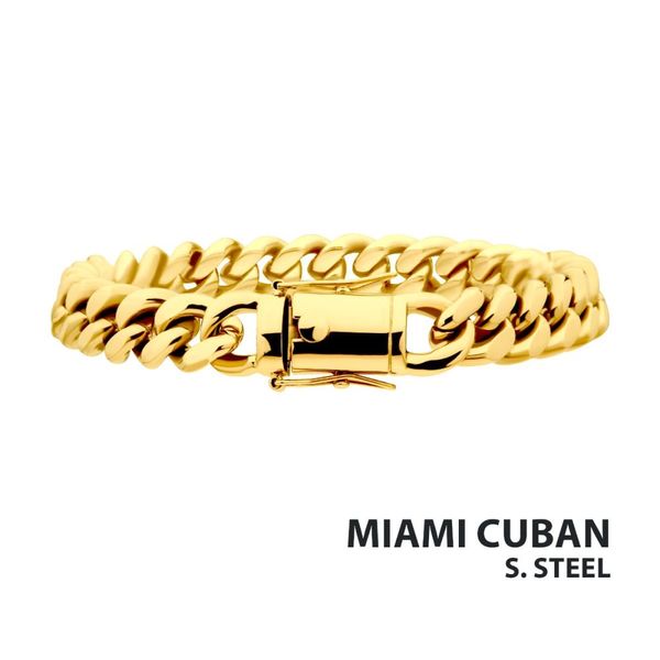 8mm 18K Gold Plated Miami Cuban Chain Bracelet P.K. Bennett Jewelers Mundelein, IL