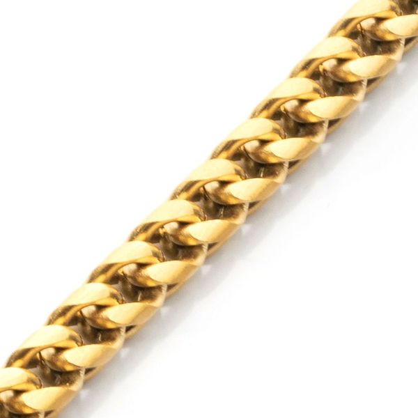 Matte Finish 18K Gold IP Stainless Steel Franco Chain Bracelet Image 3 Mitchell's Jewelry Norman, OK