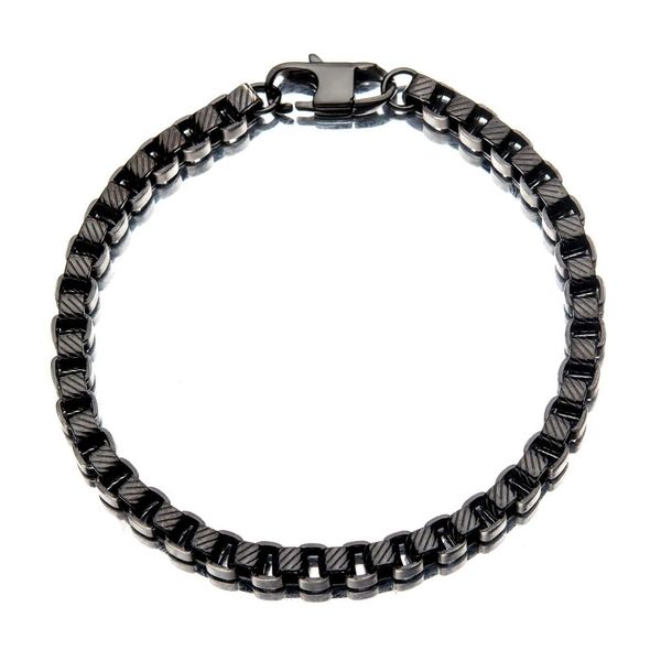 Stainless Steel Black IP 5.5mm Round Box Chain with Lobster Clasp Carroll / Ochs Jewelers Monroe, MI