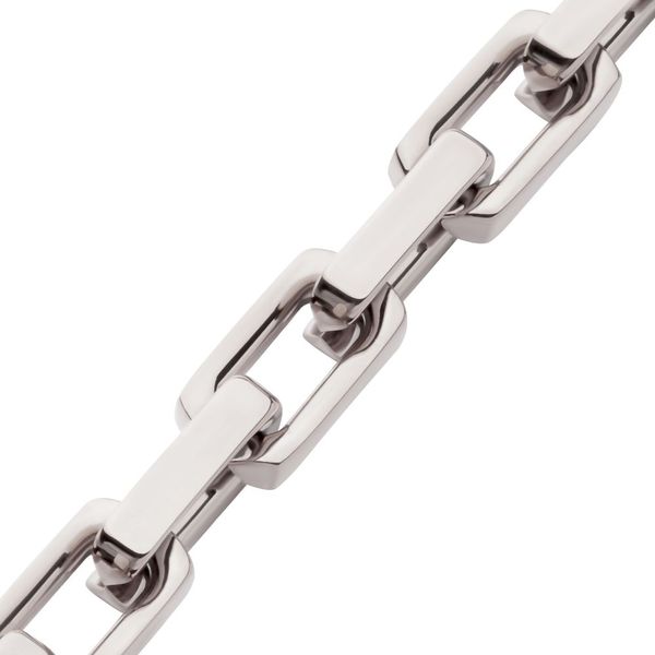 10mm High Polished Finish Stainless Steel Heavy Flat Square Link Bracelet Image 3 Glatz Jewelry Aliquippa, PA