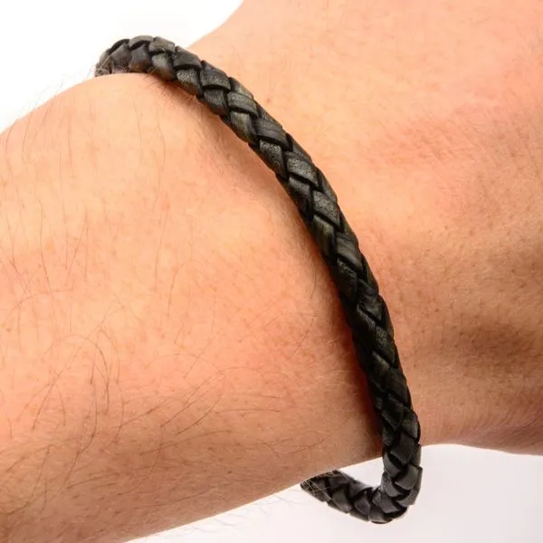 Split Braid Leather Bracelet 