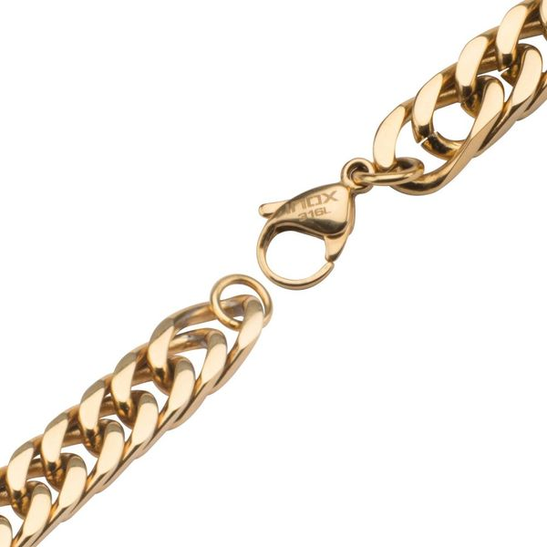 1pc Luxury Stainless Steel Broad Chain Bracelet With Drip Glaze