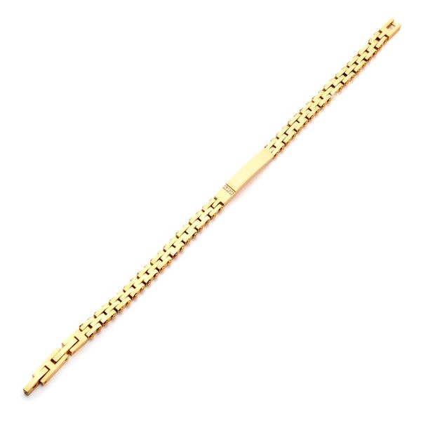 Trim Cut with Genuine Lab-Grown Clear Diamonds Tennis 18K Gold Plated Bracelet  Image 2 Wesche Jewelers Melbourne, FL