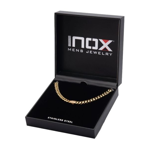8mm 18K Gold Plated Miami Cuban Chain Necklace with CNC Precision Set Lab-grown Diamonds Double Tab Box Clasp  Image 5 Tipton's Fine Jewelry Lawton, OK