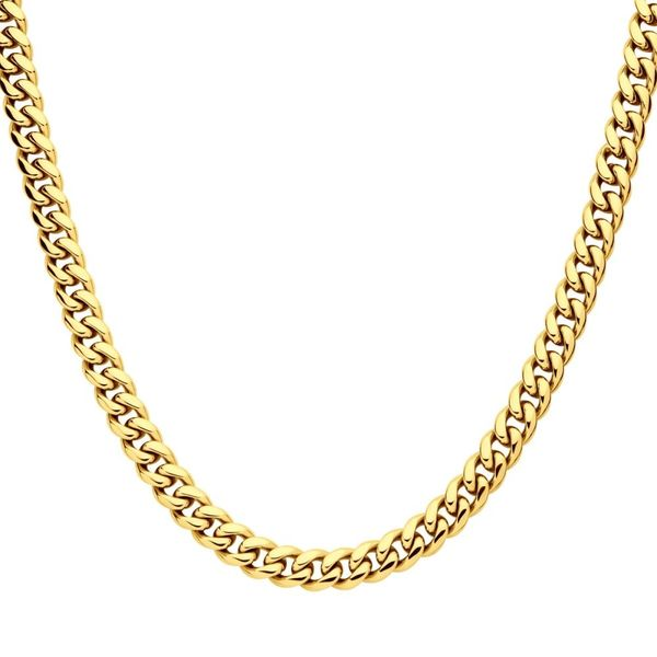 Men's Stainless Steel 8mm Circle Link Chain Necklace, 20 Inch
