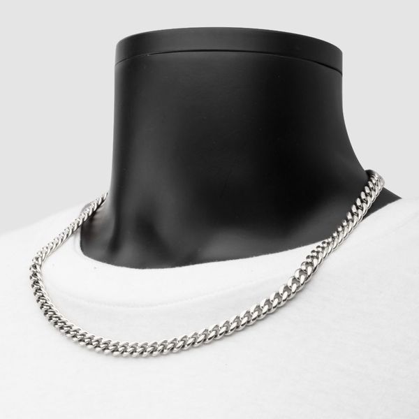 8mm Steel Miami Cuban Chain Necklace with CNC Precision Set Lab-grown Diamonds Image 4 Alan Miller Jewelers Oregon, OH