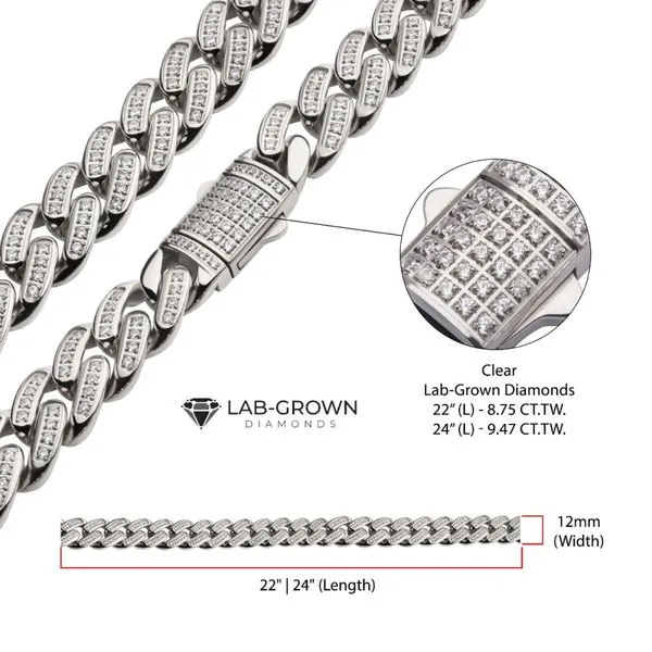 Stainless steel chain with diamonds Clearance