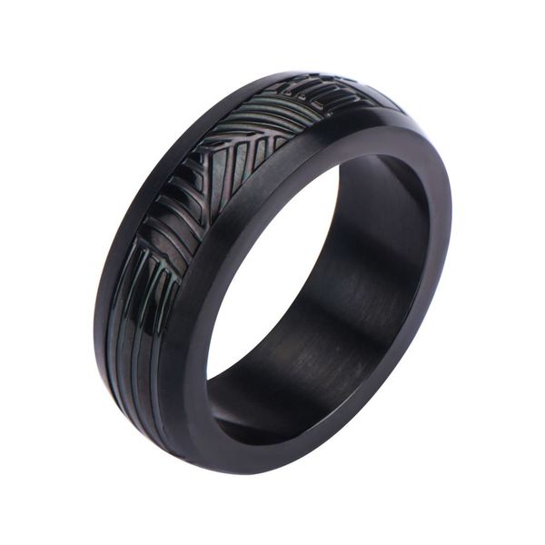 Stainless Steel Black IP Polished CNC Carving Ring Glatz Jewelry Aliquippa, PA