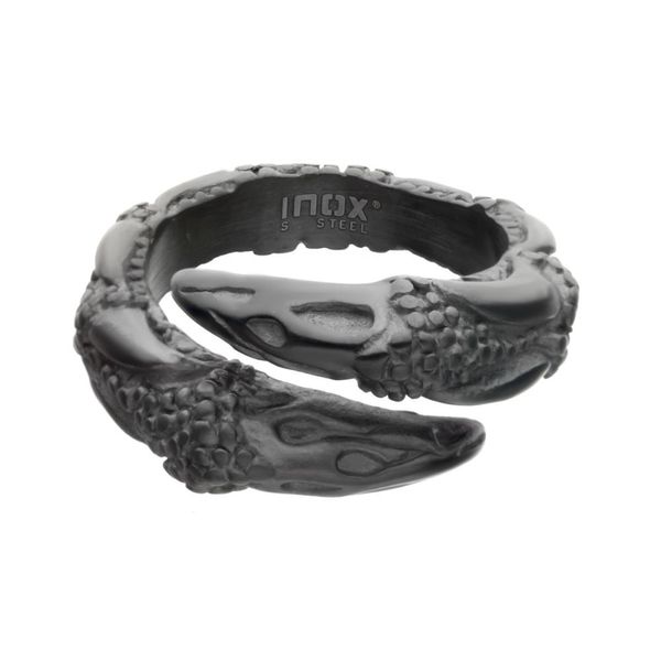 Steel & Black Plated Oxidized Claw Ring Image 2 Carroll / Ochs Jewelers Monroe, MI