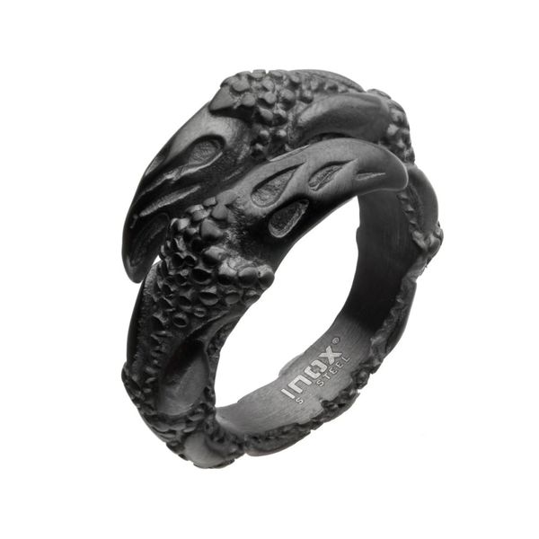 Steel & Black Plated Oxidized Claw Ring Alan Miller Jewelers Oregon, OH
