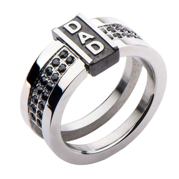 Black CZ's Engraved DAD Ring Jayson Jewelers Cape Girardeau, MO