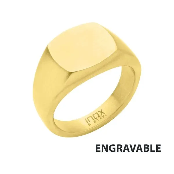 Signet How Do I Know My Pinky Ring Size 18Kt Gold IP Steel Signet