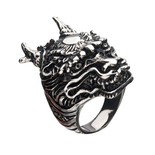 Royal Bali Collection- Naga Handmade Sterling Silver Dragon Ring - 7633421  - TJC