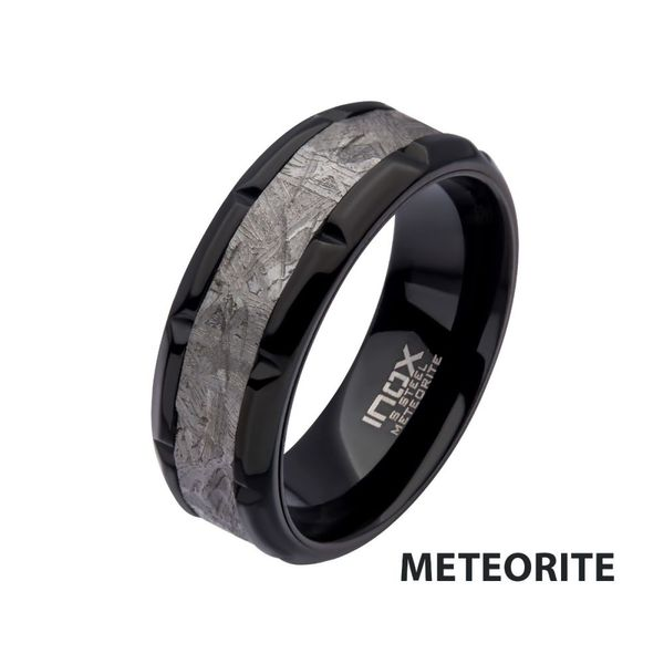 INOX Meteorite Black IP Notch Ring FRMT1372K-12 | Jeweler | Dodge City, KS