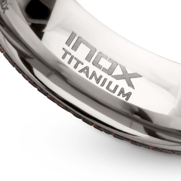 Etched Niobium SuperConductor Titanium Comfort Fit Ring Image 4 Van Scoy Jewelers Wyomissing, PA