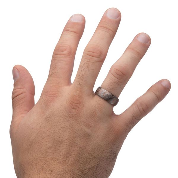 Etched Niobium SuperConductor Titanium Comfort Fit Ring Image 5 Van Scoy Jewelers Wyomissing, PA