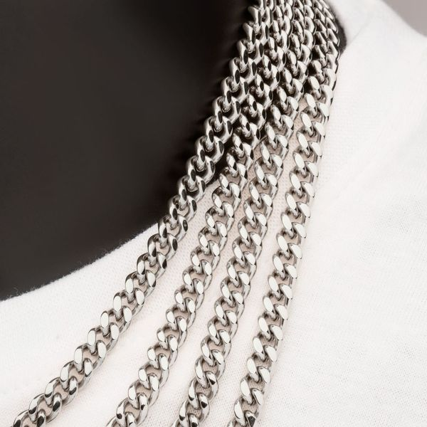 Cuban Chain Necklace - Black 6mm 24 Inches
