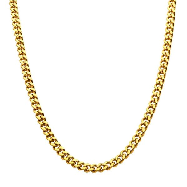 6mm 18Kt Gold IP Chain Miller | Miami Alan Oregon, | Necklace OH Cuban Jewelers NK15006GP-26