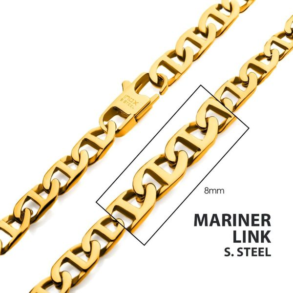 18k Yellow Gold Over Sterling Silver Mariner Necklace - TRK398