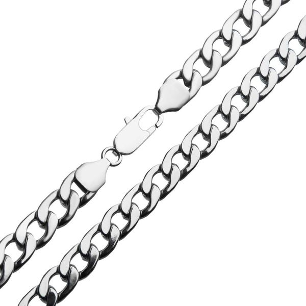 Mens Round Curb Chain Necklace