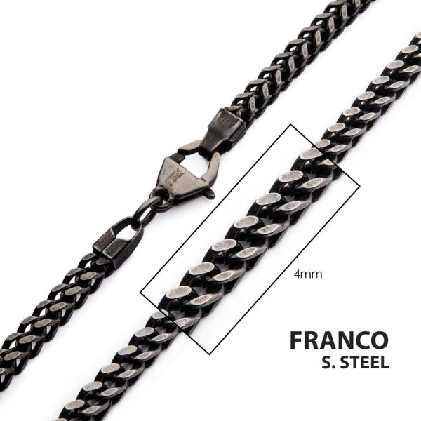 Solid Foxtail Chain Necklace Stainless Steel 22
