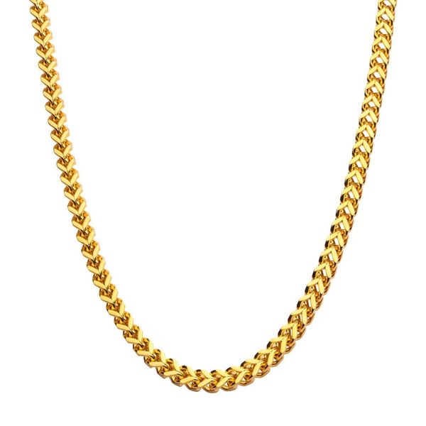 4mm 18K Gold IP Franco Chain Necklace Image 2 Carroll / Ochs Jewelers Monroe, MI