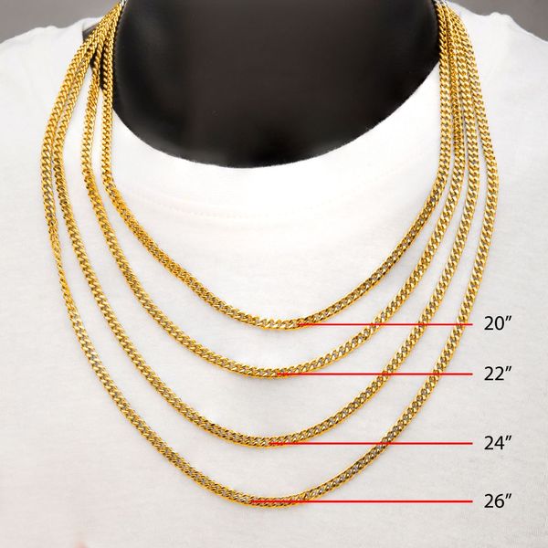 4mm 18K Gold IP Diamond Cut Curb Chain Necklace Image 4 Carroll / Ochs Jewelers Monroe, MI