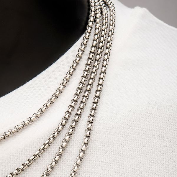 Titanium 4MM Curb Chain Link Necklace 16: Clothing, Shoes & Jewelry 